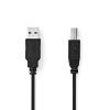 CAVO USB 2.0 CCGL60100BK20 USB-A Maschio USB-B maschio 10 W 480 Mbps Placcato nickel 2.00 m Tondo PVC Nero Label